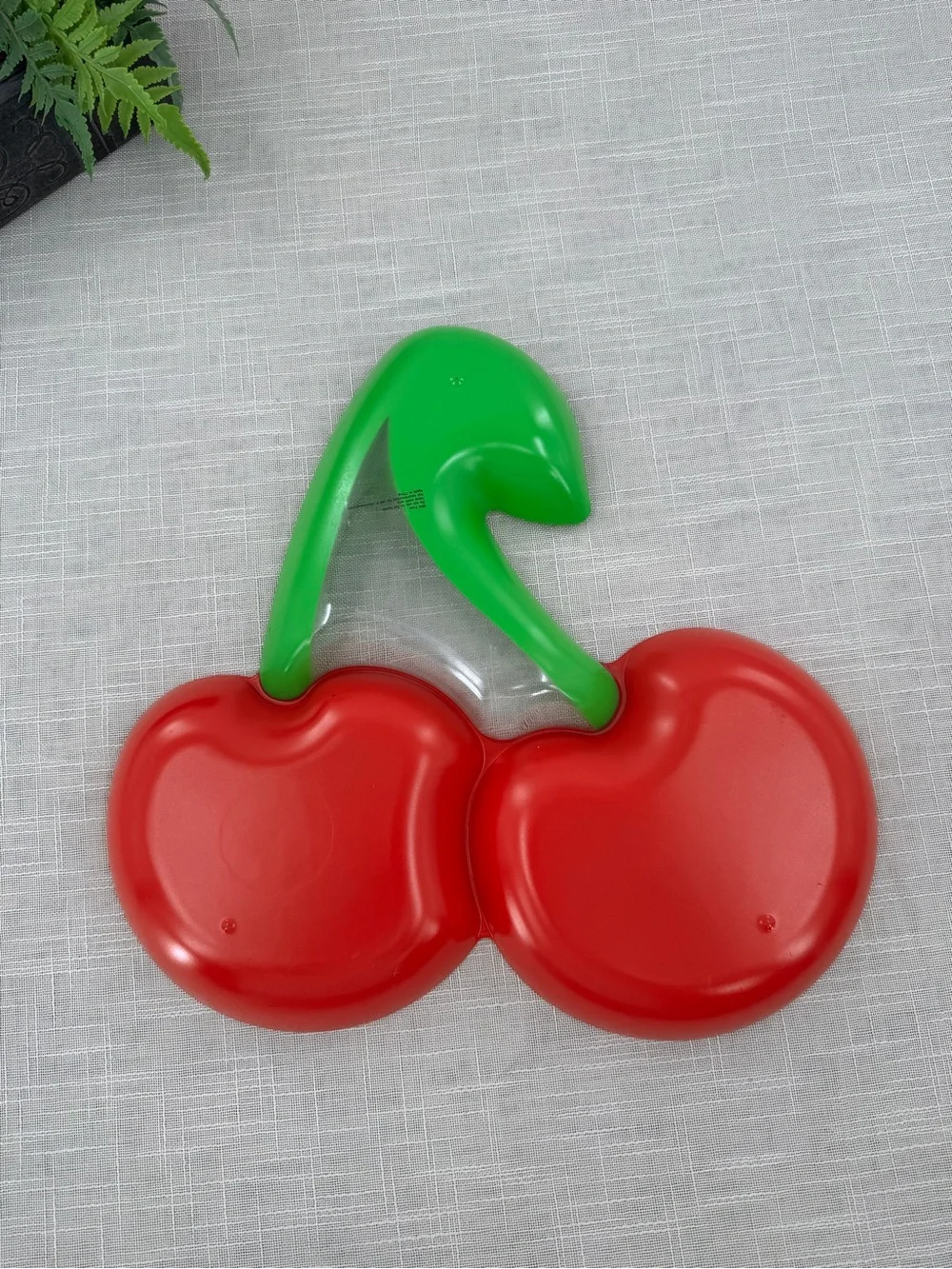 Cherry Serving Tray 🍒 Retro Kitsch Red Green Snack Dish Y2K Cottagecore